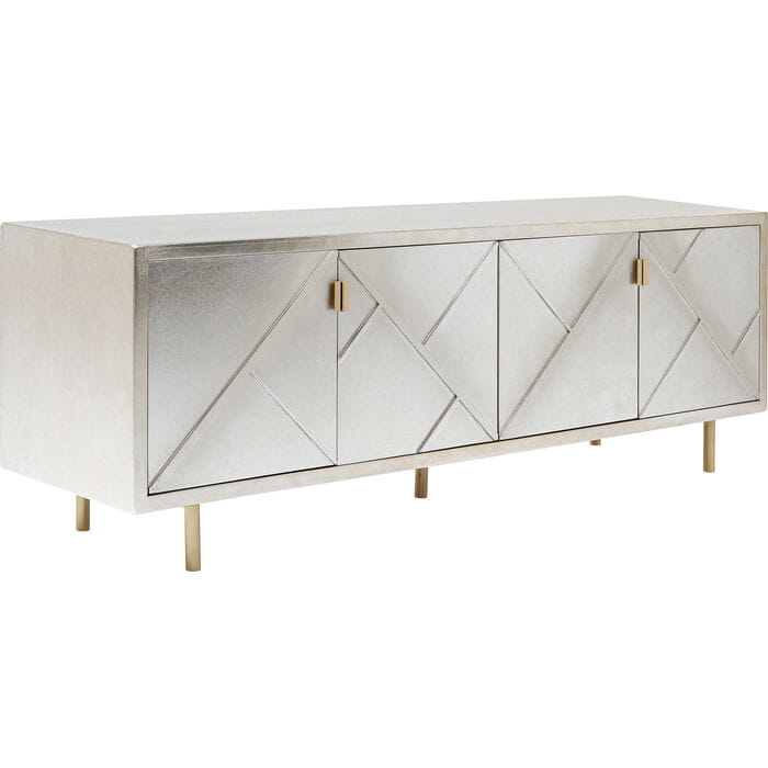 kredens Venice Triangle, kredens Kare Design, kredens srebrny, kredens złoty, kredens glamour, kredens do salonu
