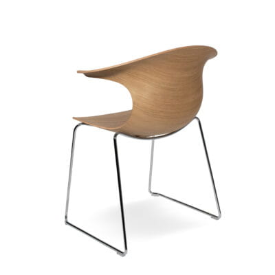 krzesło Loop 3D Wood Sled, krzesło Infiniti Design, krzesło do biura, krzesło do jadalni, nowoczesne krzesło, włoski design
