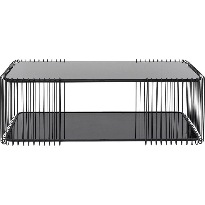 stolik kawowy Wire, stolik kawowy Kare Design, stolik kawowy metalowy, stolik kawowy czarny, nowoczesny design