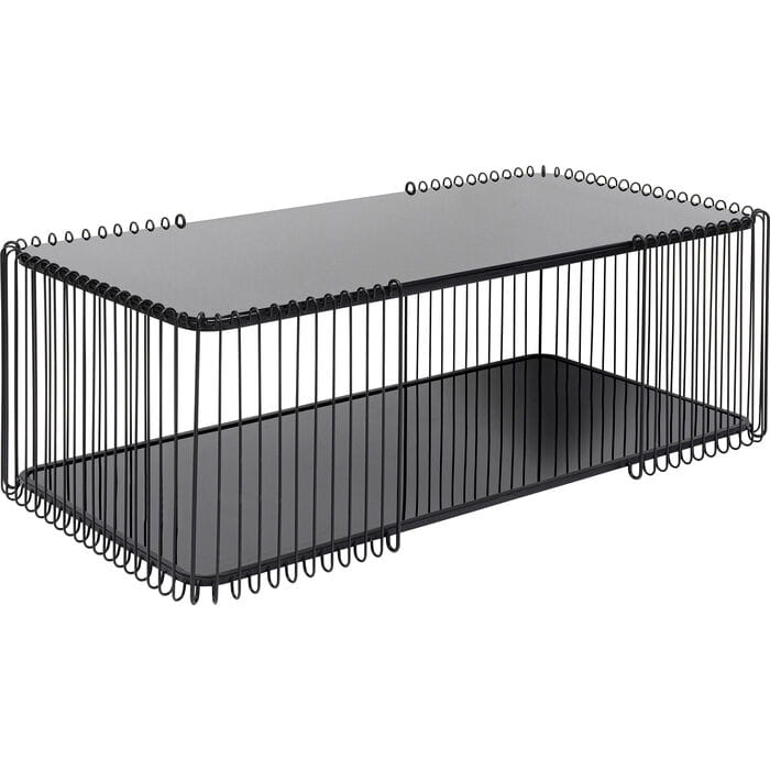 stolik kawowy Wire, stolik kawowy Kare Design, stolik kawowy metalowy, stolik kawowy czarny, nowoczesny design