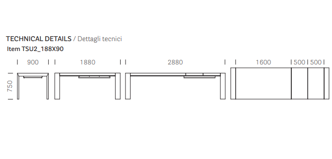 stół Surface TSU, stół Pedrali, sół rozkładany, stół drewniany, stół do jadalni, stół włoski, nowoczesny design, włoski design