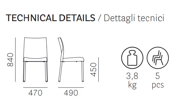 krzesło Ice, krzesło Pedrali, krzesło z tworzywa, krzesło do salonu, krzesło do jadalni, krzesło do kuchni, włoski producent, nowoczesny design, włoski design