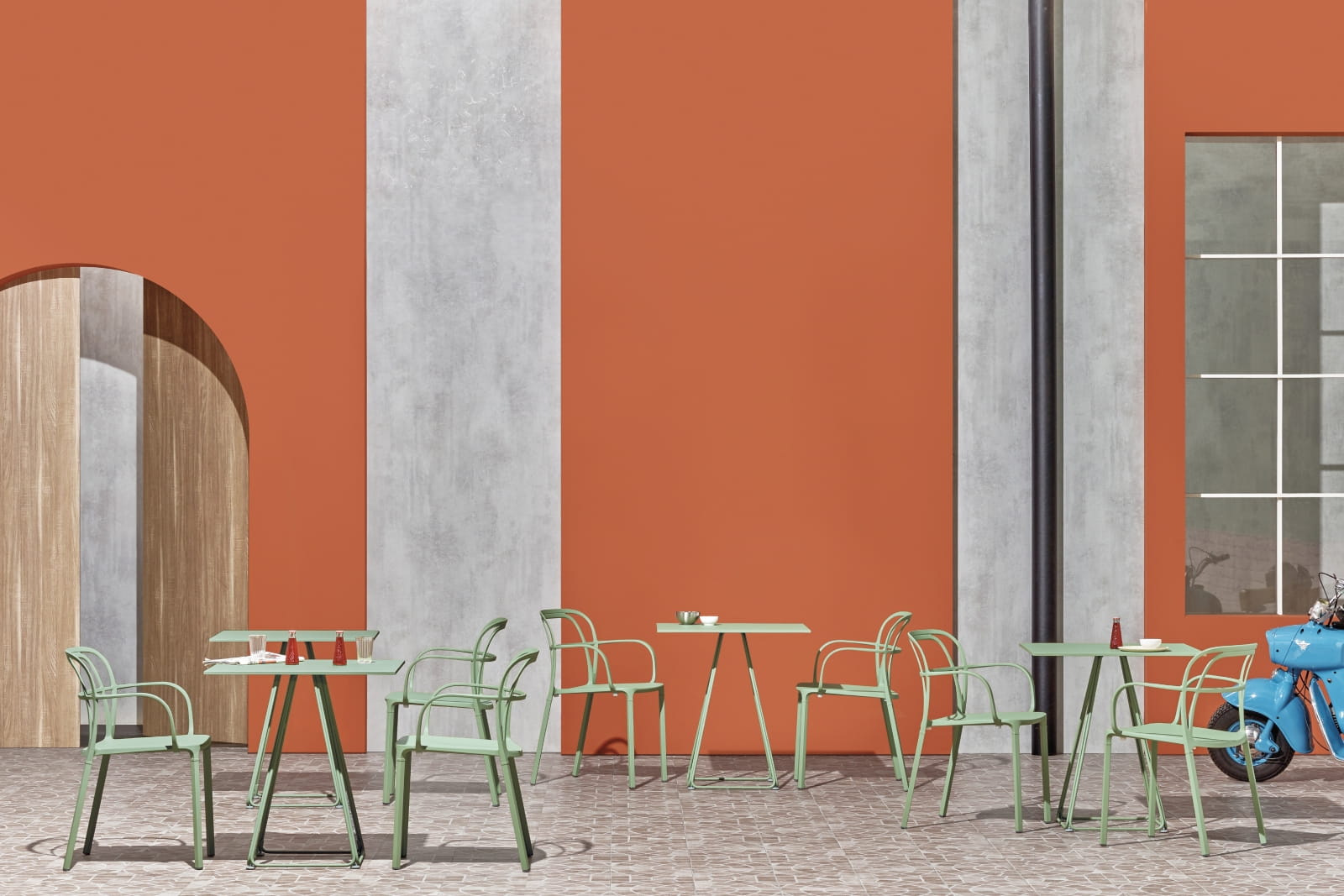 krzesło Intrigo, krzesło Pedrali, krzesło włoskie, krzesło outdoorowe, krzesło do jadalni, krzesło do restauracji, krzesło do kawiarni, nowoczesny design, włoski design