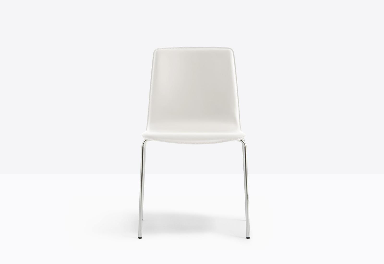 krzesło Inga, krzesło Pedrali, krzesło stalowe, krzesło skórzane, krzesło do jadalni, krzesło do kuchni, nowoczesny design, włoski design