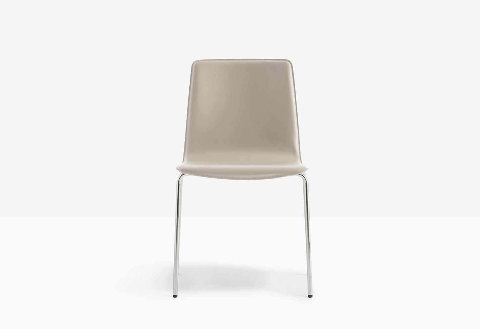 krzesło Inga, krzesło Pedrali, krzesło stalowe, krzesło skórzane, krzesło do jadalni, krzesło do kuchni, nowoczesny design, włoski design