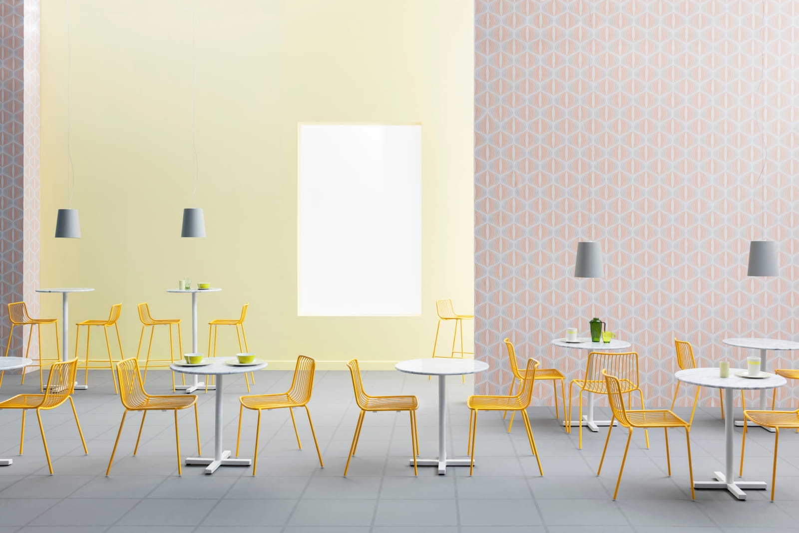 krzesło Nolita, krzesło Pedrali, krzesło stalowe, krzesło na taras, krzesło do restauracji, krzesło outdoorowe, włoski design, nowoczesny design