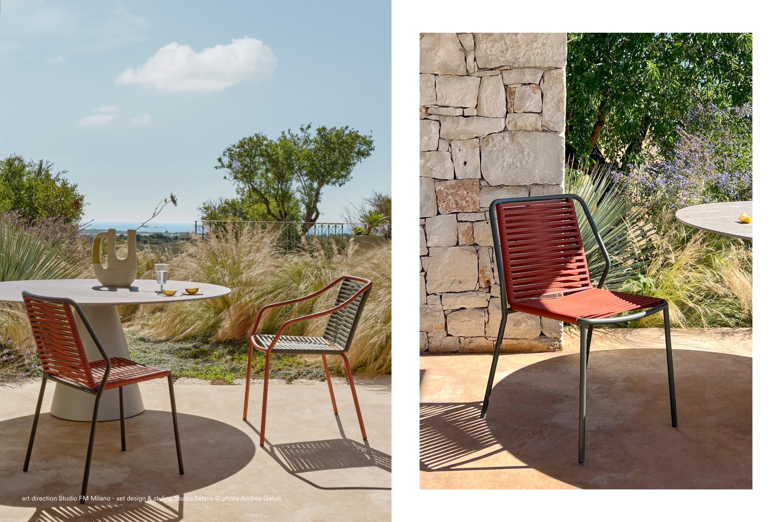 krzesło Philia, krzesło Pedrali, krzesło outdoorowe, krzesło na taras, krzesło ogrodowe, krzesło do restauracji, krzesło plecione, nowoczesny design, włoski design