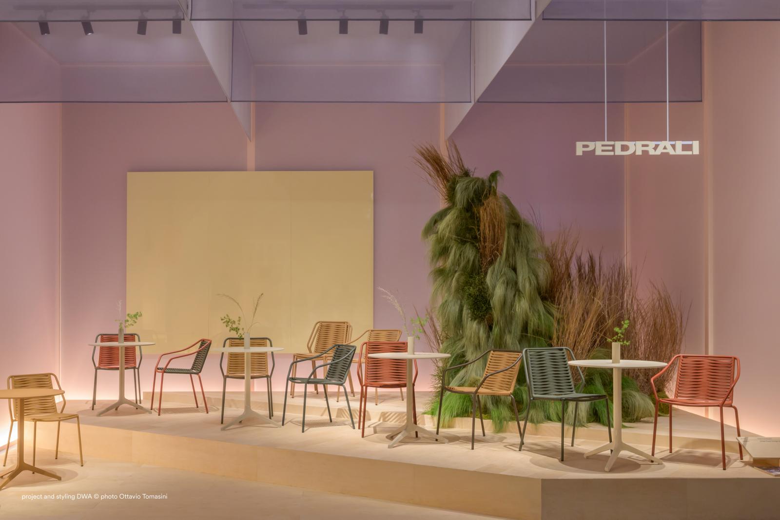 krzesło Philia, krzesło Pedrali, krzesło outdoorowe, krzesło na taras, krzesło ogrodowe, krzesło do restauracji, krzesło plecione, nowoczesny design, włoski design