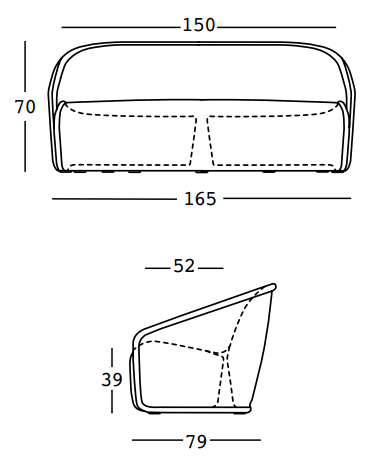 sofa Settembre, sofa Plust, sofa outdoorowa, sofa na taras, sofa ogrodowa, sofa do restauracji, sofa z tworzywa, włoski design