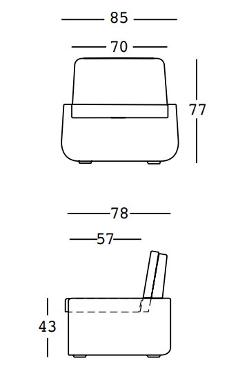 fotel Bold, fotel Plust, fotel na taras, fotel do ogrodu, fotel outdoorowy, fotel odporny na warunki atmosferyczne, włoski design, nowoczesny design