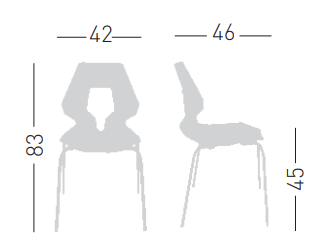 krzesło designerskie, nowoczesne krzesło, futurystyczna forma, geometryczny kształt, krzesło z tworzywa, metalowa podstawa, krzesło do biura, krzesło do showroomu, krzesło do kuchni, krzesło minimalistyczne