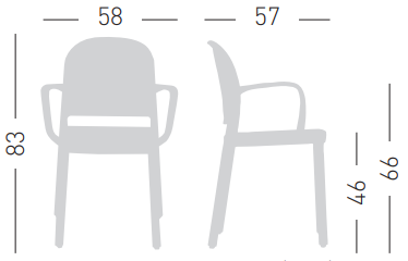 krzesło Panama, krzesło Gaber, krzesło z tworzywa, ergonomiczne krzesło, krzesło ogrodowe, krzesło balkonowe, do restauracji, do ogródka kawiarnianego, nowoczesny design