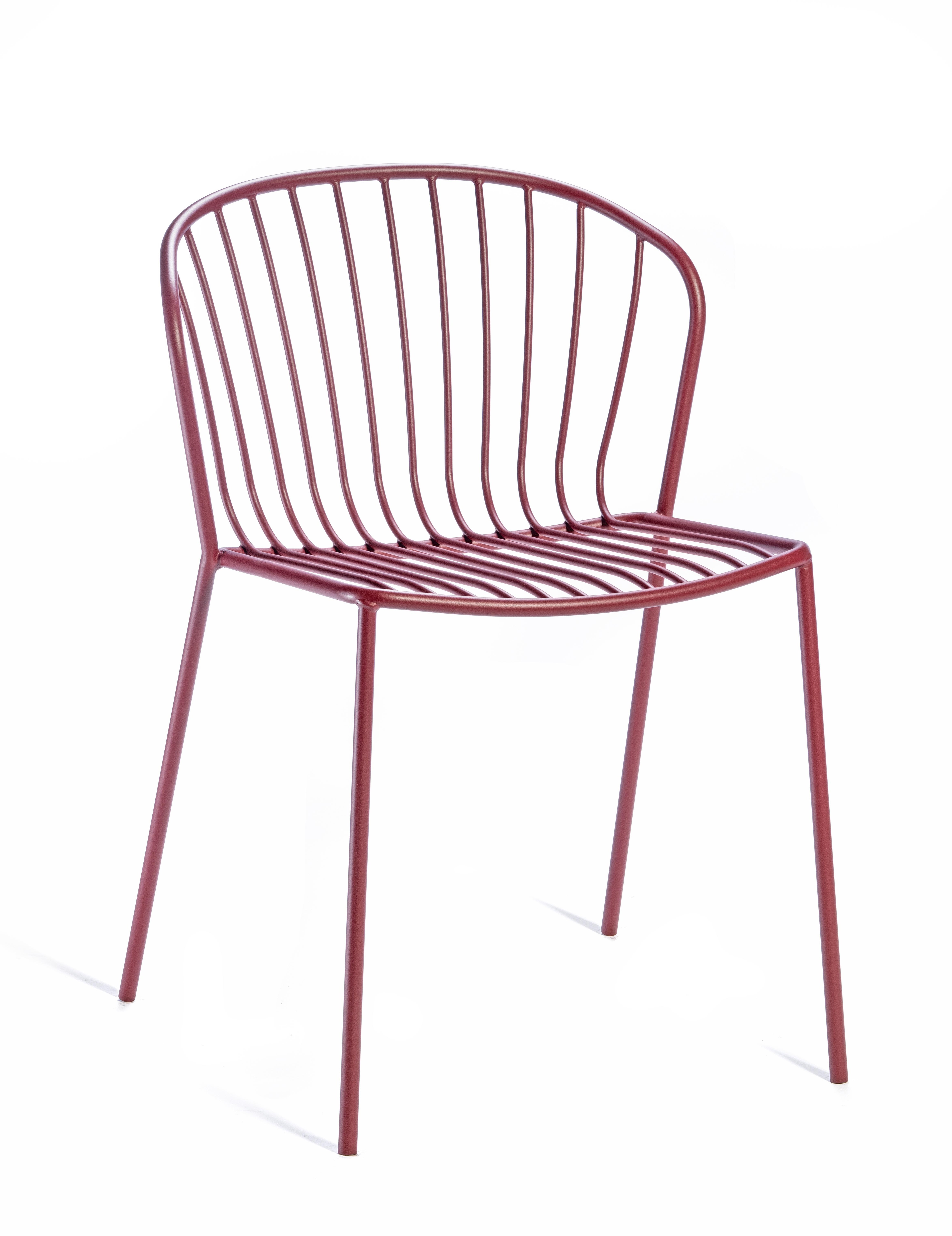 krzesło Amitha, styl industrialny, krzesło outdoor, krzesło do restauracji, minimalizm, trwałość, odporność na warunki, nowoczesny design, pręty stalowe, loft, meble komercyjne