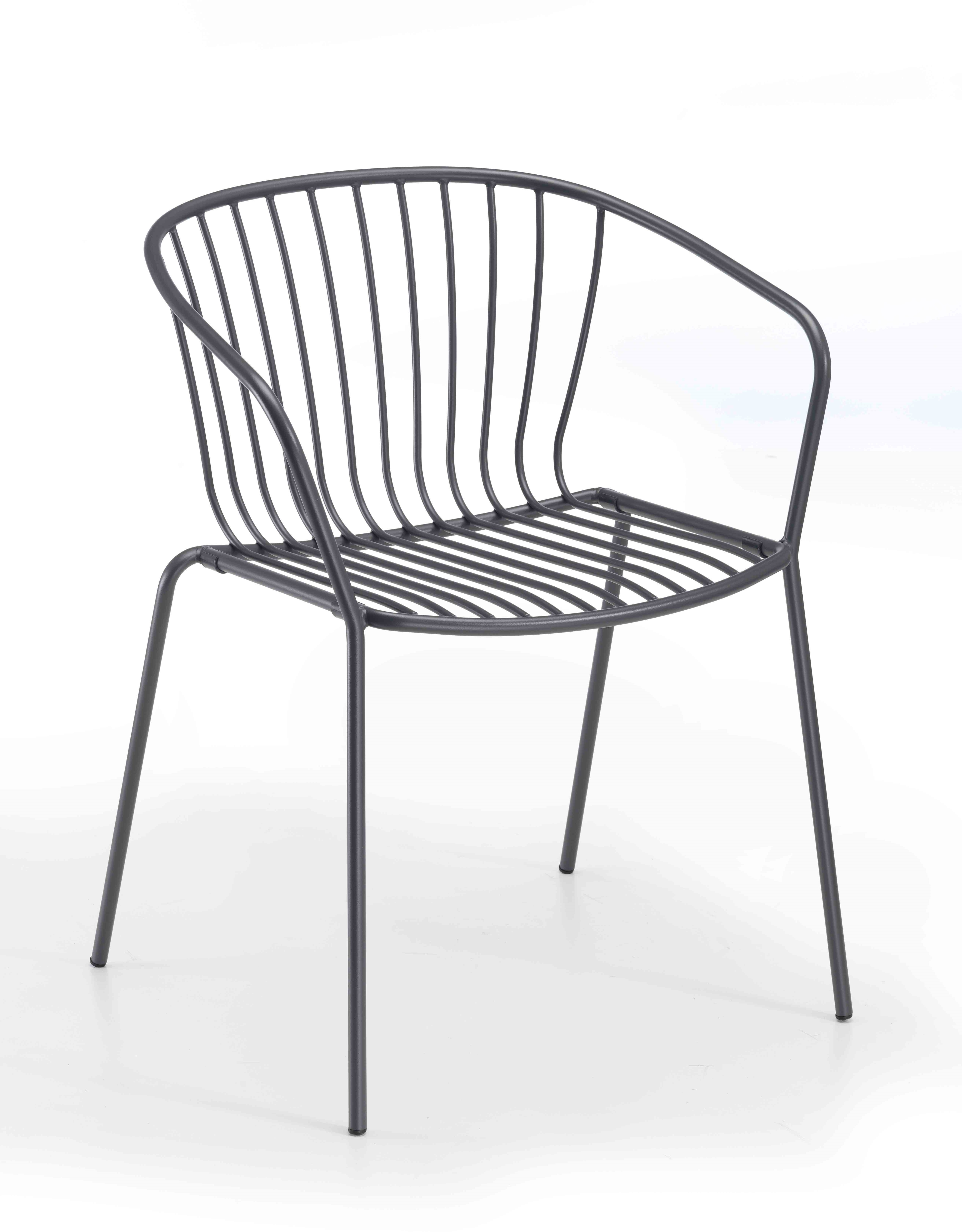 krzesło Amitha, styl industrialny, krzesło outdoor, krzesło do restauracji, minimalizm, trwałość, odporność na warunki, nowoczesny design, pręty stalowe, loft, meble komercyjne