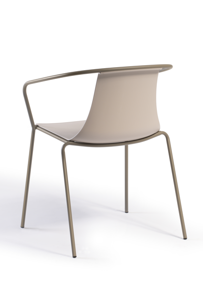 krzesło Kasia, krzesło Gaber, krzesło outdoorowe, odporność na pogodę, nowoczesne meble, krzesło na taras, włoski design, krzesło do restauracji, stalowe nogi, siedzisko z tworzywa
