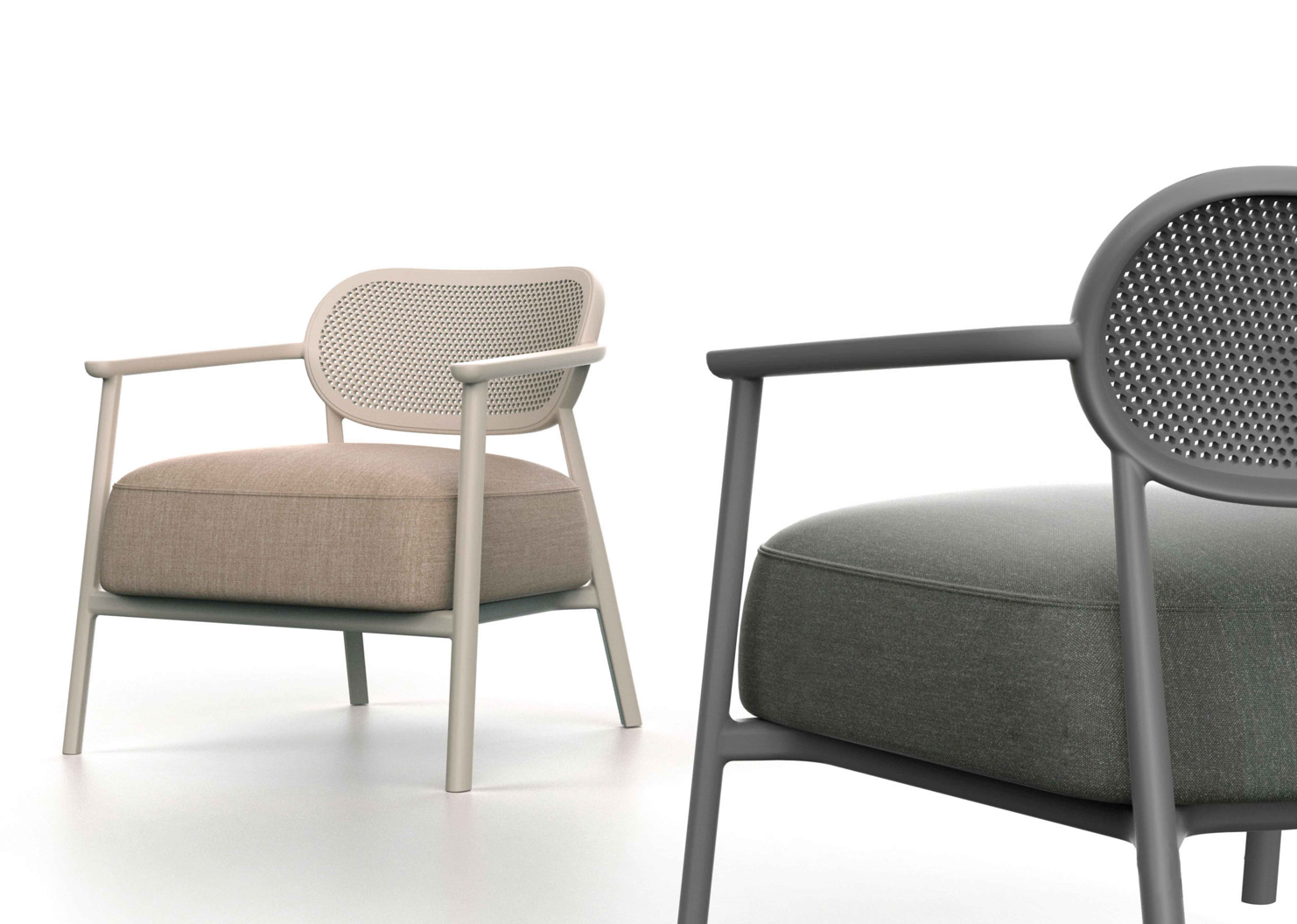 fotel Nuta, Gaber, fotel z podłokietnikami, fotel zewnętrzny, fotel ogrodowy, tapicerowane siedzisko, fotel tarasowy, fotel balkonowy, fotel do restauracji, ergonomiczny fotel, designerski fotel