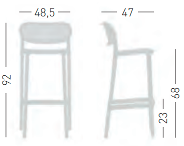 hoker Nuta, Gaber, hoker do kawiarni, hoker tarasowy, ażurowy hoker, nowoczesny hoker z tworzywa, ergonomiczny hoker, hoker sztaplowany, włoski design