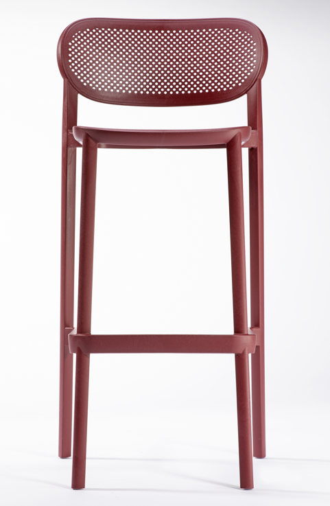 hoker Nuta, Gaber, hoker do kawiarni, hoker tarasowy, ażurowy hoker, nowoczesny hoker z tworzywa, ergonomiczny hoker, hoker sztaplowany, włoski design
