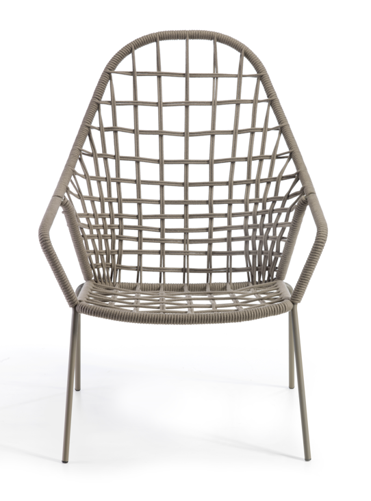fotel ogrodowy, fotel outdoor, fotel pleciony, fotel metalowy, meble na taras, meble balkonowe, meble restauracyjne, meble odporne na warunki atmosferyczne, fotel z kolekcji Sanela