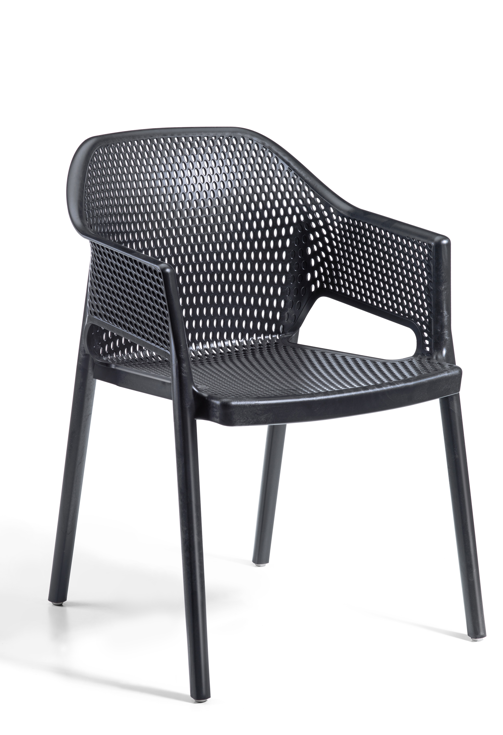 krzesło outdoor, krzesło Minush, krzesło z tworzywa sztucznego, krzesło na taras, krzesło ogrodowe, meble zewnętrzne, odporne na deszcz, odporne na UV, meble do kawiarni, meble na balkon, krzesło do ogrodu, nowoczesne krzesło