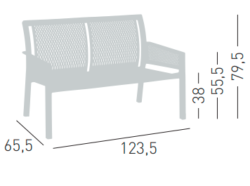 sofa outdoor, sofa Minush, sofa z tworzywa sztucznego, sofa na taras, meble zewnętrzne, odporna na deszcz, odporna na UV, meble do kawiarni, meble na balkon
