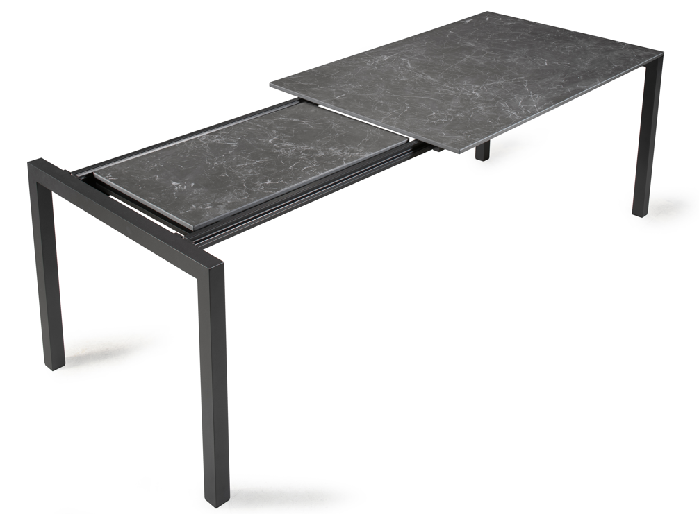 stół Aprio, stół rozkładany, stół ogrodowy, stół teleskopowy, stół z laminatu, stół aluminiowy, stół outdoor, nowoczesny stół do ogrodu, stół na taras