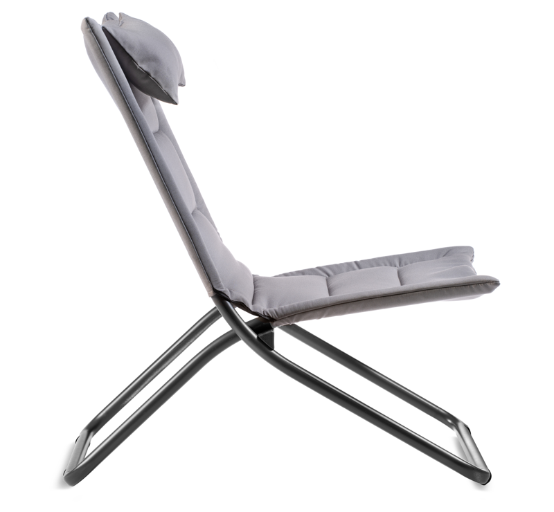 fotel Coraline, fotel rozkładany, stalowa rama, tapicerowane siedzisko, ergonomiczny, odporny, fotel na taras, fotel Gaber