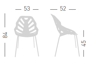 krzesło Ninja, krzesło ogrodowe odporne na UV, krzesło plastikowe designerskie, krzesło z metalowymi nogami, krzesło ergonomiczne na taras, krzesło do kawiarni outdoor