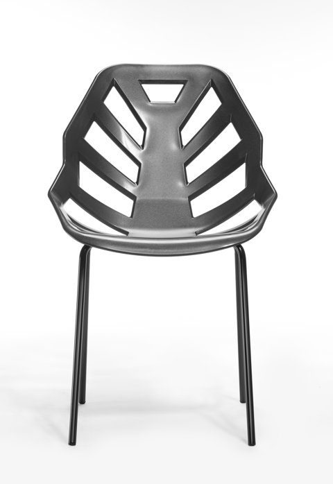 krzesło Ninja, krzesło ogrodowe odporne na UV, krzesło plastikowe designerskie, krzesło z metalowymi nogami, krzesło ergonomiczne na taras, krzesło do kawiarni outdoor