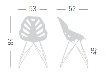krzesło Ninja, krzesło ogrodowe odporne na UV, krzesło plastikowe designerskie, krzesło z metalowymi nogami, krzesło ergonomiczne na taras, krzesło do kawiarni outdoor