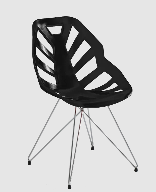 krzesło Ninja, krzesło ogrodowe odporne na UV, krzesło plastikowe designerskie, krzesło z metalowymi nogami, krzesło ergonomiczne na taras, krzesło do kawiarni outdoor