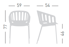 krzesło Basket, krzesło kubełkowe, krzesło sztaplowane, krzesło z tworzywa, krzesło do jadalni, krzesło do kuchni, krzesło do restauracji, włoski design, krzesło Gaber