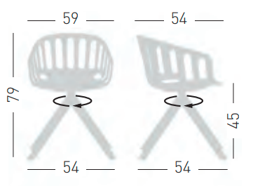 krzesło Basket, krzesło kubełkowe, krzesło z drewnianymi nogami, krzesło z tworzywa, krzesło do jadalni, krzesło do kuchni, krzesło do restauracji, włoski design, krzesło Gaber