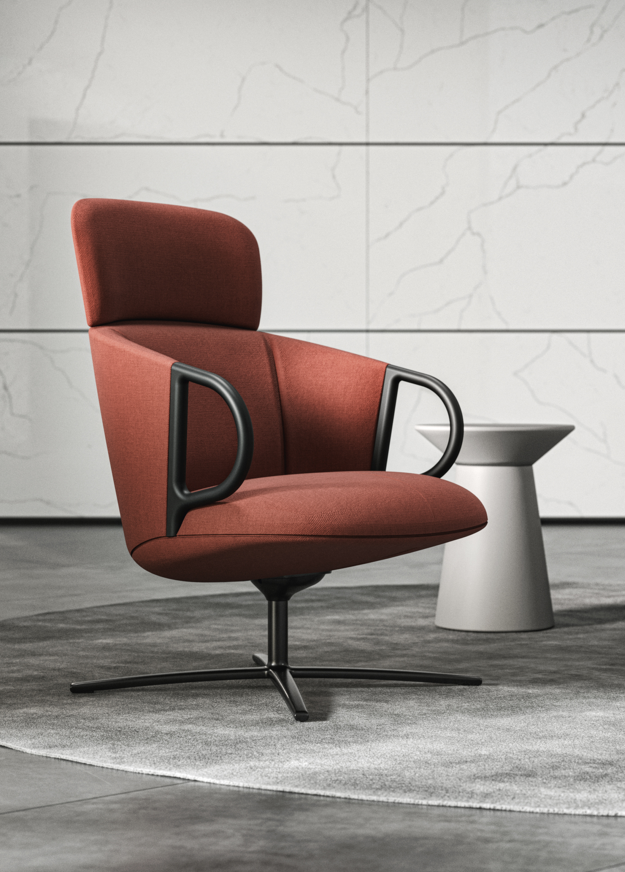 fotel Cucaracha, fotel obrotowy, fotel tapicerowany, fotel do sypialni, fotel do salonu, ergonomiczny fotel, fotel hotelowy, fotel do poczekalni, nowoczesny fotel, fotel Gaber
