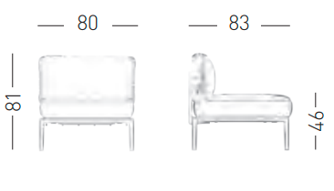 sofa Engels, moduł do sofy Engels, sofa Gaber, sofa na taras, sofa outdoorowa, sofa do ogrodu, sofa do ogródka restauracyjnego