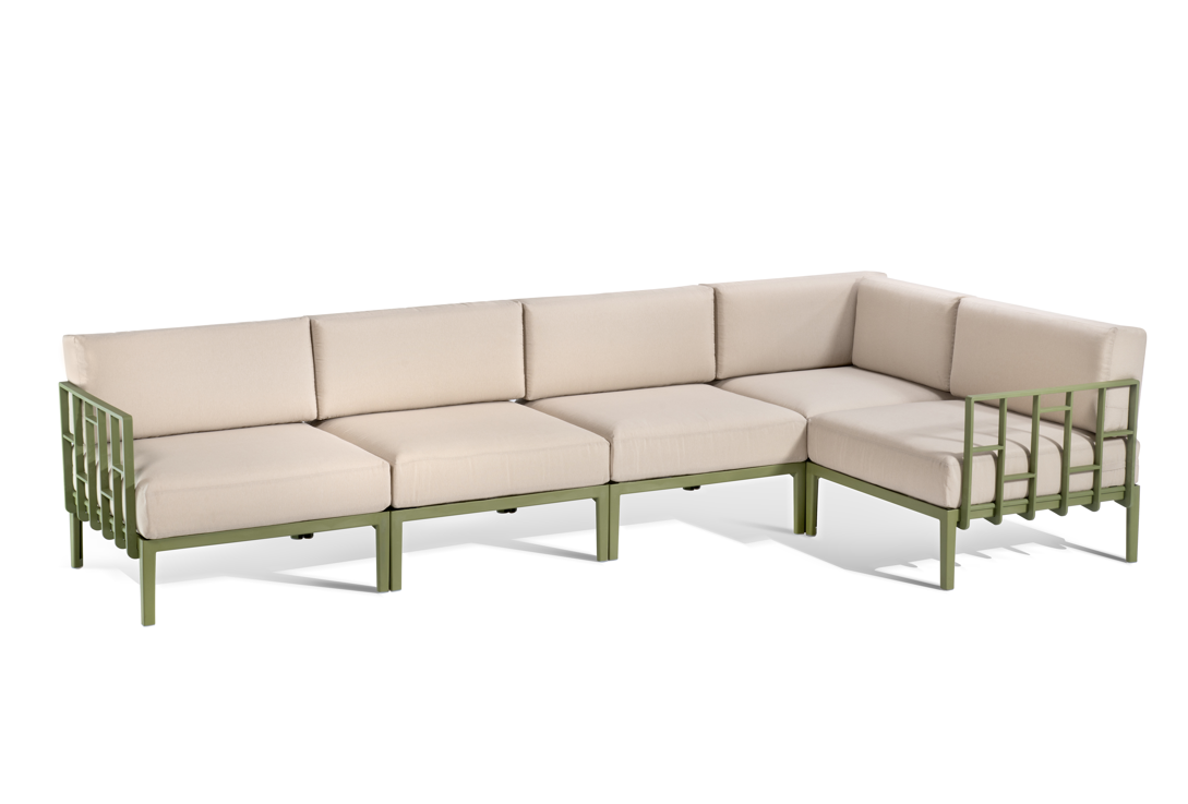 sofa Engels, sofa pięcioosobowa, sofa na taras, sofa do ogrodu, sofa outdoorowa, sofa odporna na warunki atmosferyczne, sofa Gaber, sofa modułowa