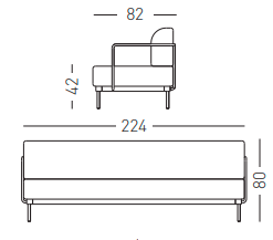 sofa Etesian, sofa Gaber, meble modułowe, seria Etesian, meble outdoorowe, meble ogrodowe, meble do przestrzeni komercyjnych, meble do salonu, nowoczesny design