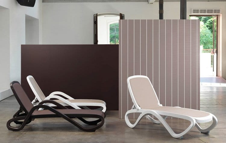 Leżak Alfa Nardi Bianco Beige nowoczesność oryginalność komfort taras ogród